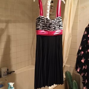 Deb zebra print and pink dress